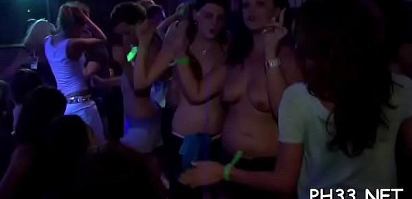  Guys in club trickling anyone’s pussy and fucking  any one in same time
